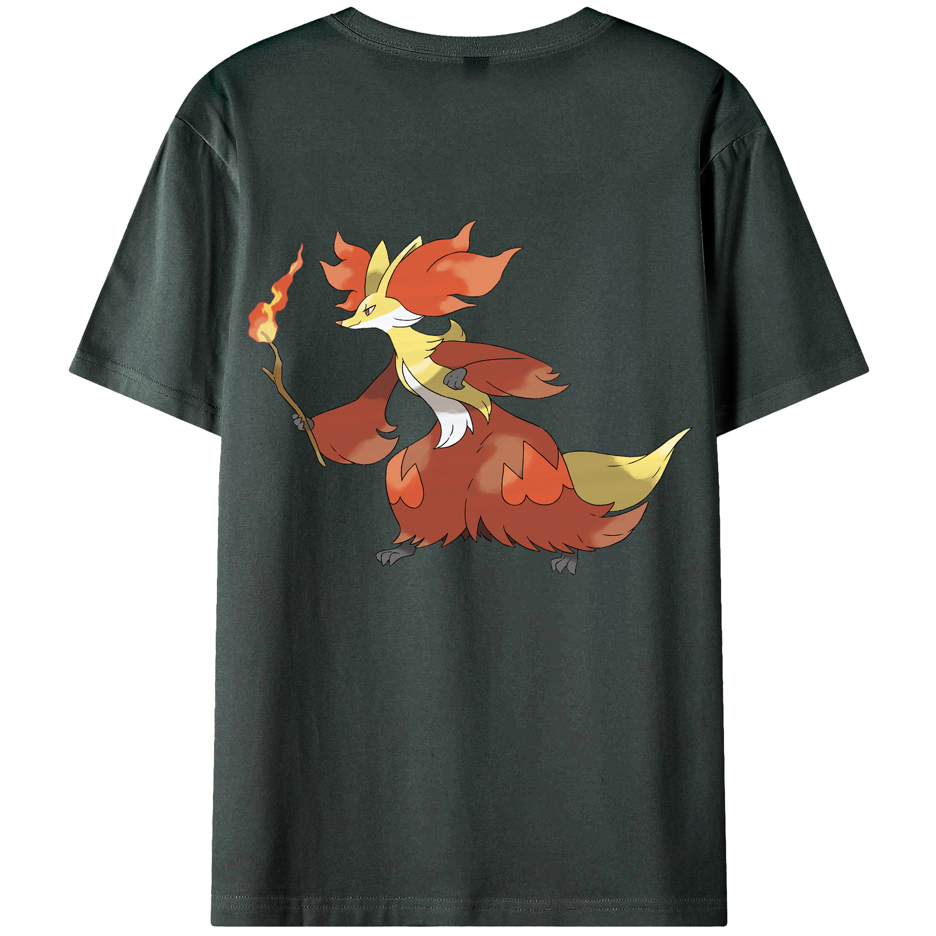 （画像用） ポケットモンスター Pokémon 綿100％ メンズ半袖Tシャツ（バックプリント） 通気性